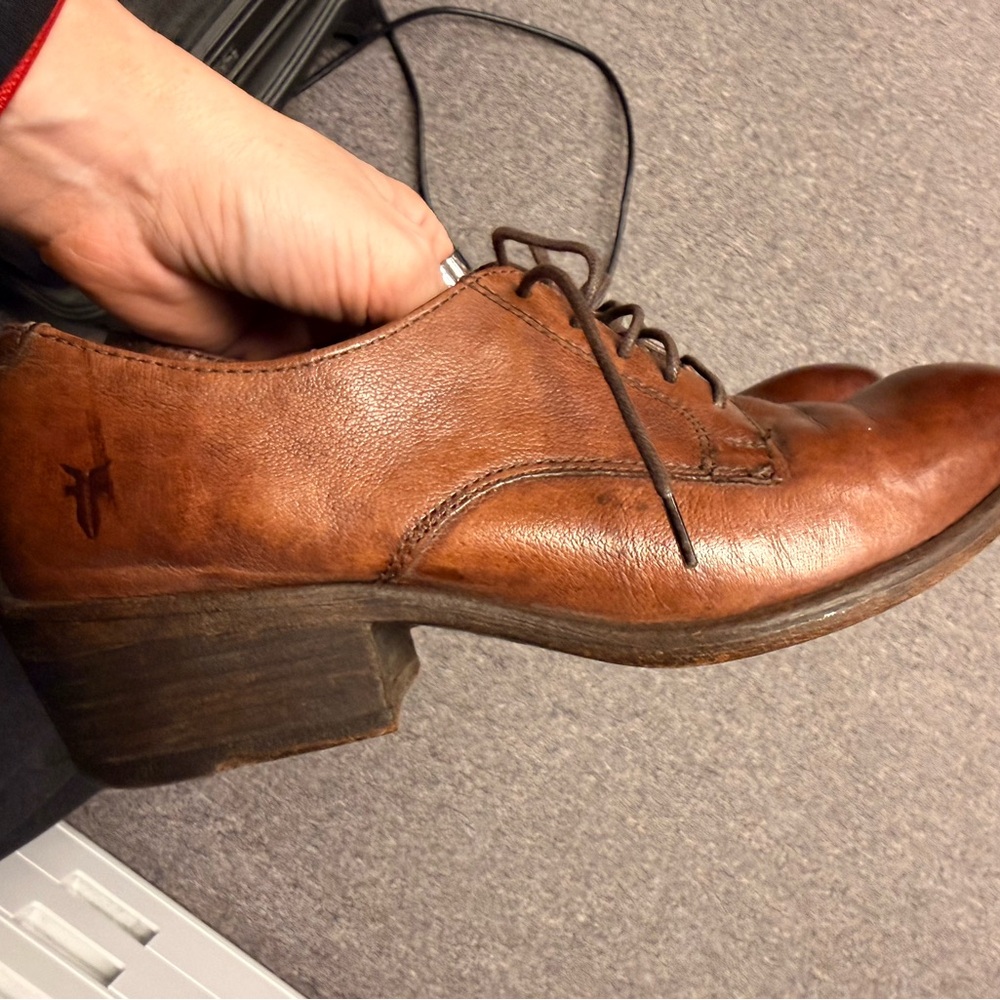 Frye Brown Leather Women's Oxfords